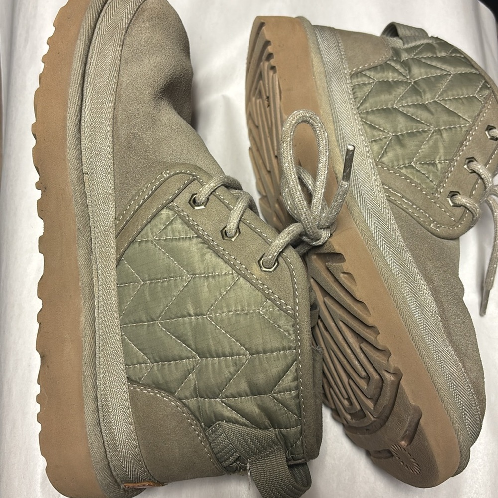 UGG Mens Size 8 Neumel Zip Quilting Chukka Boot Moss Green 1114194 Shoes - Picture 2 of 10